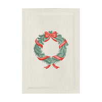 christmas wreath engraved card by orignal crown mill